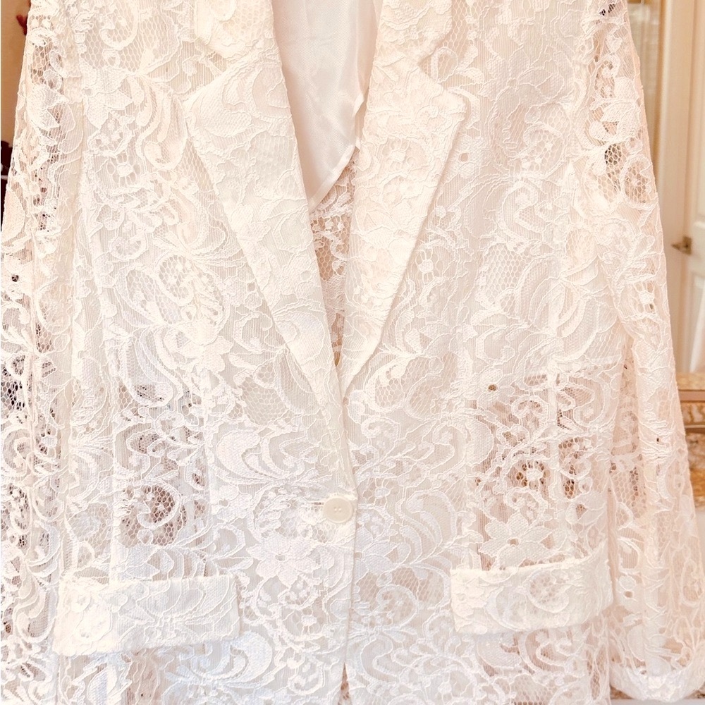 Ronny Kobo Women’s White Lace Jacket